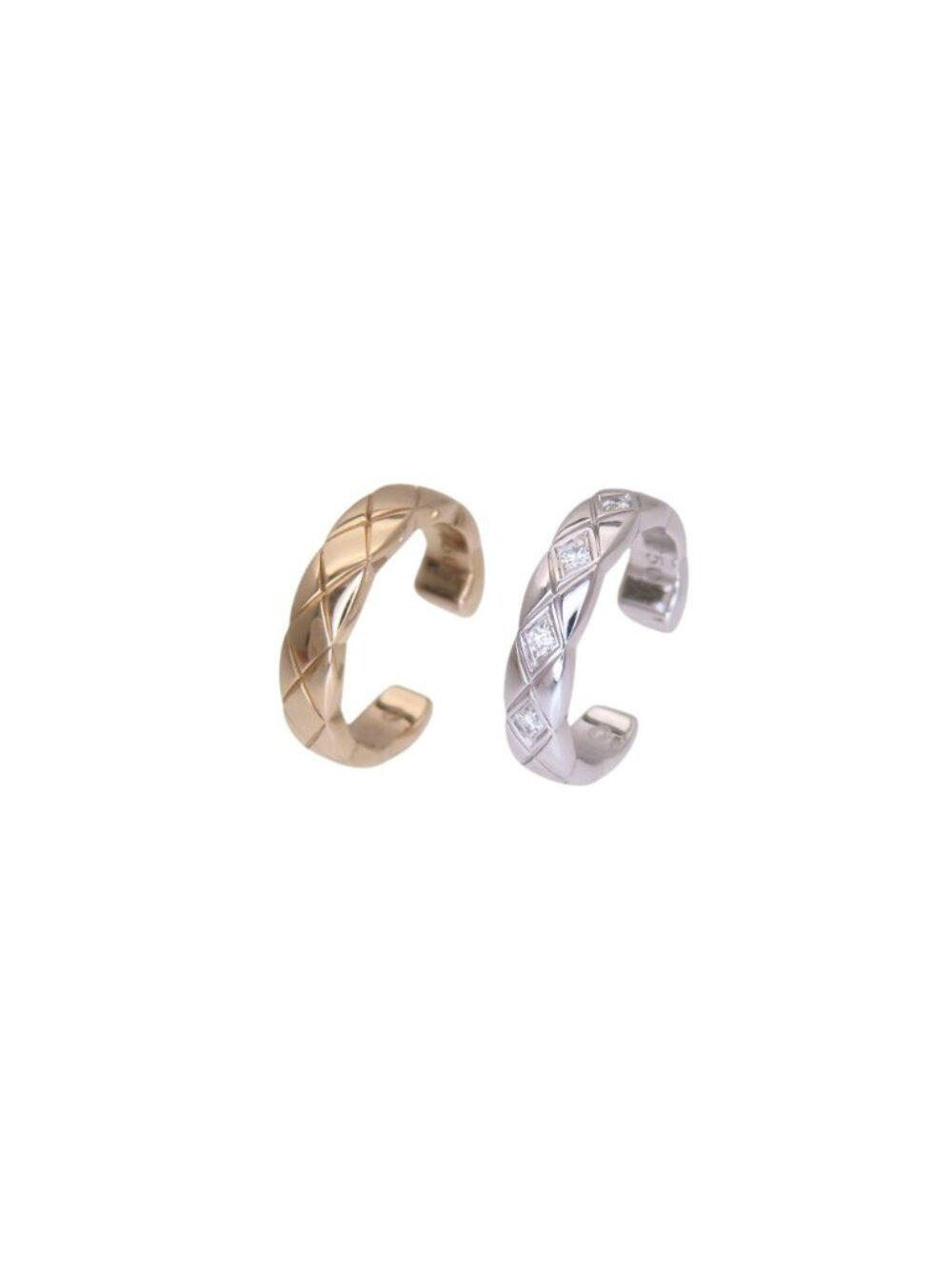 Chanel Diamond Earrings Gold